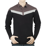Men's Eminent Full Sleeves Polo T-Shirt - Black, Men, T-Shirts And Polos, Eminent, Chase Value