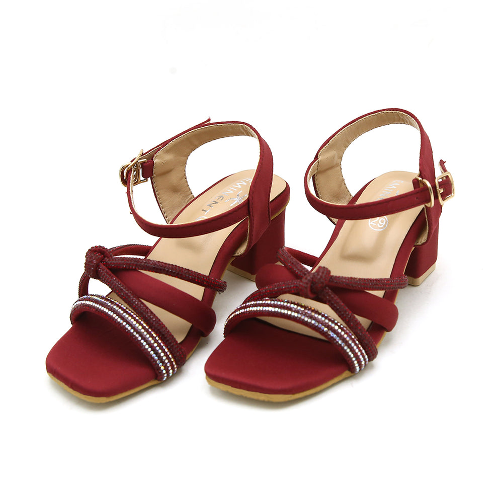 Eminent Girls Heel Sandal - Maroon, Girls Sandals, Eminent, Chase Value