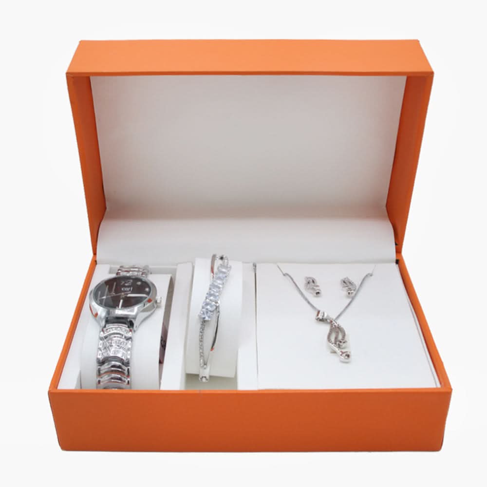 Women's Watch Bracelet Set 3in1 - Silver, Women Watches, Chase Value, Chase Value