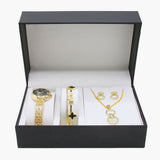 Women's Watch Bracelet Set 3in1 - Golden, Women Watches, Chase Value, Chase Value