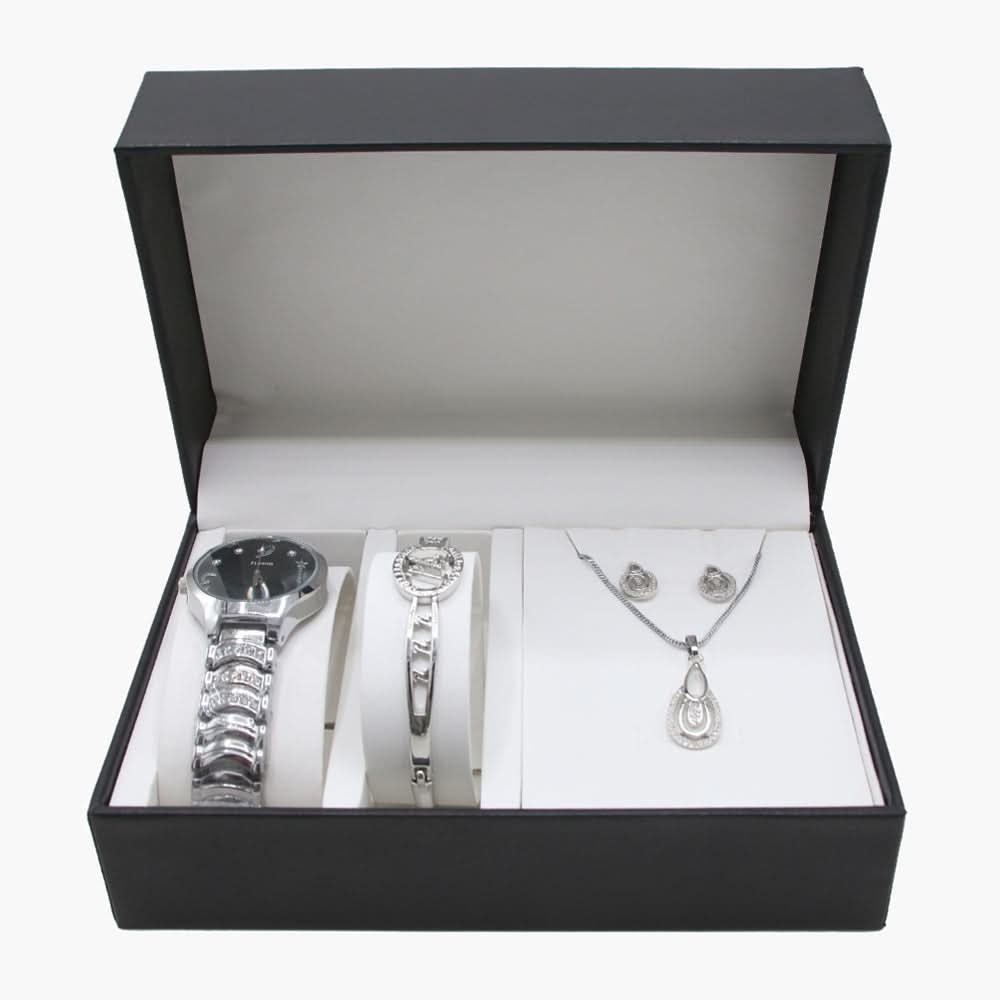 Women's Watch Bracelet Set 3in1 - Silver, Women Watches, Chase Value, Chase Value