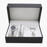 Women's Watch Bracelet Set 3in1 - Silver, Women Watches, Chase Value, Chase Value