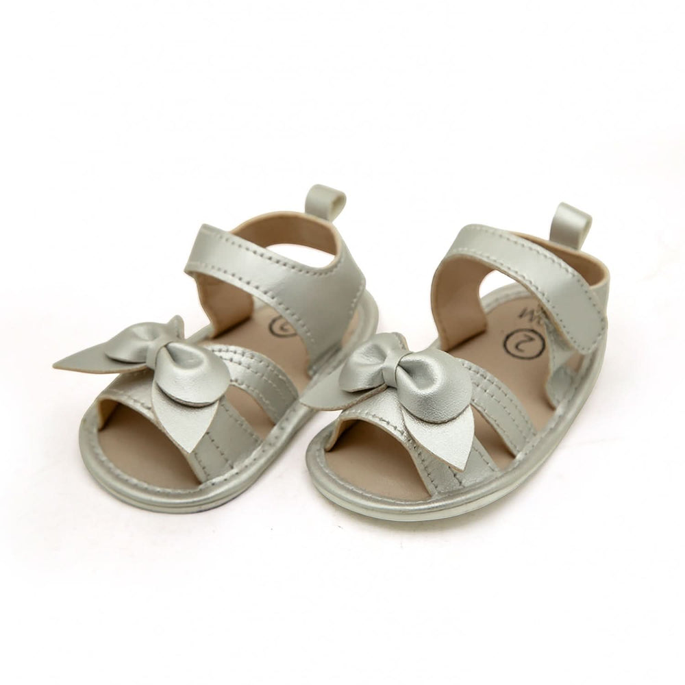 Newborn Girls Sandal - Silver, Newborn Caps, Shoes & Socks, Chase Value, Chase Value