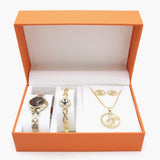Women's Watch Bracelet Set 3in1 - Golden, Women Watches, Chase Value, Chase Value
