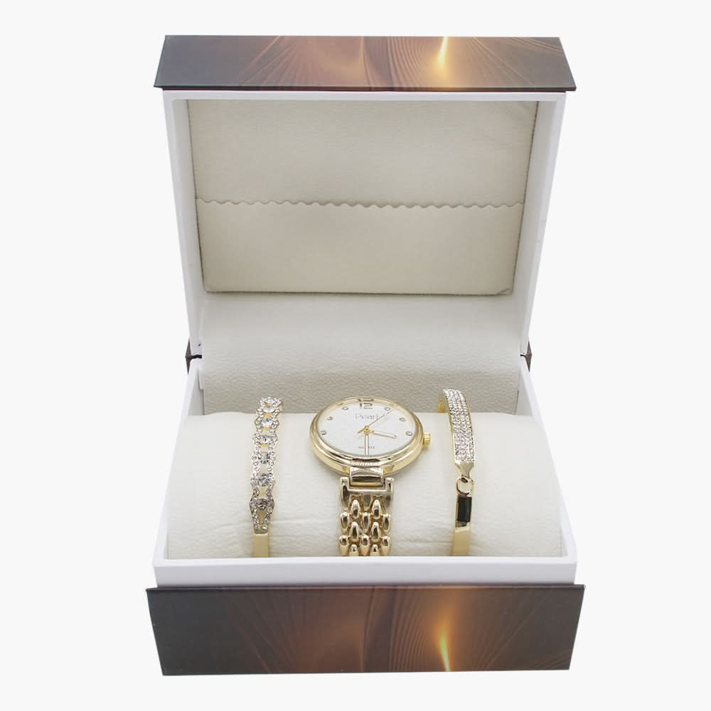 Women's Bracelet Set - Golden, Women Watches, Chase Value, Chase Value