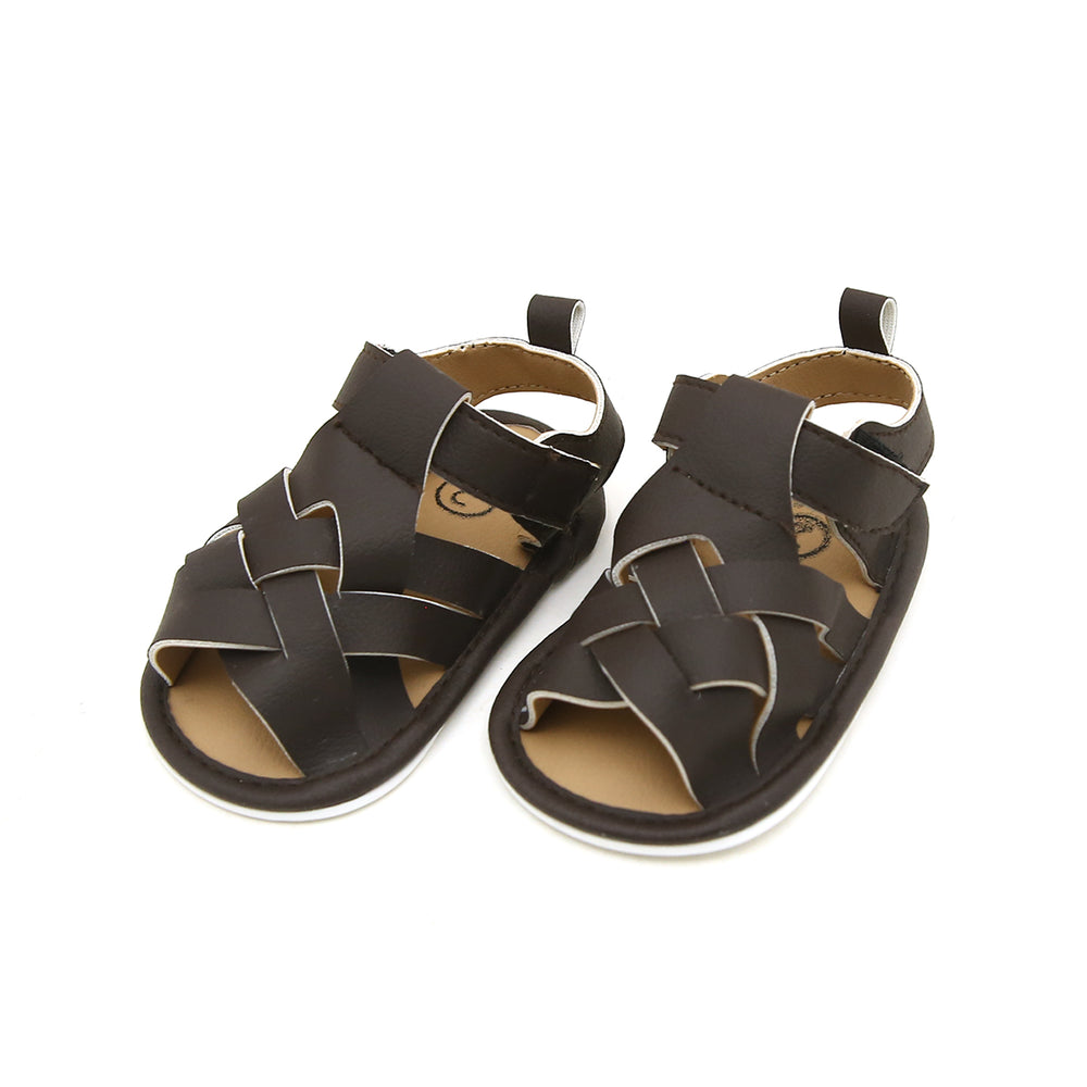 Newborn Boys Sandal - Dark Brown, Newborn Caps, Shoes & Socks, Chase Value, Chase Value