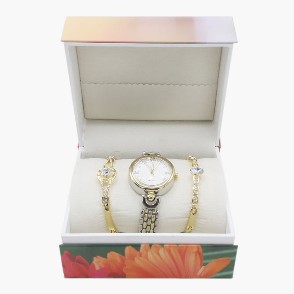 Women's Bracelet Set - Golden, Women Watches, Chase Value, Chase Value