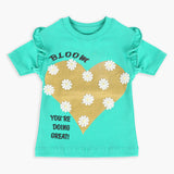 Eminent Newborn Girls Half Sleeves T-Shirt - Sea Green, Newborn Girls T-Shirts, Eminent, Chase Value