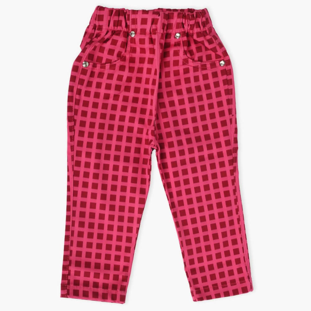 Girls Printed Pant - Pink, Girls Pants & Capri, Chase Value, Chase Value