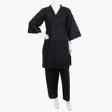 Women's Embroidered 2Pcs Suit - Black, Women Shalwar Suits, Chase Value, Chase Value