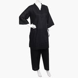 Women's Embroidered 2Pcs Suit - Black, Women Shalwar Suits, Chase Value, Chase Value