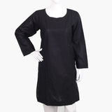 Women's Embroidered Kurti - Black, Women Ready Kurtis, Chase Value, Chase Value