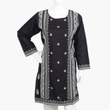 Women's Embroidered Kurti - White & Black, Women Ready Kurtis, Chase Value, Chase Value