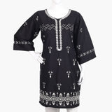 Women's Embroidered Kurti - White & Black, Women Ready Kurtis, Chase Value, Chase Value