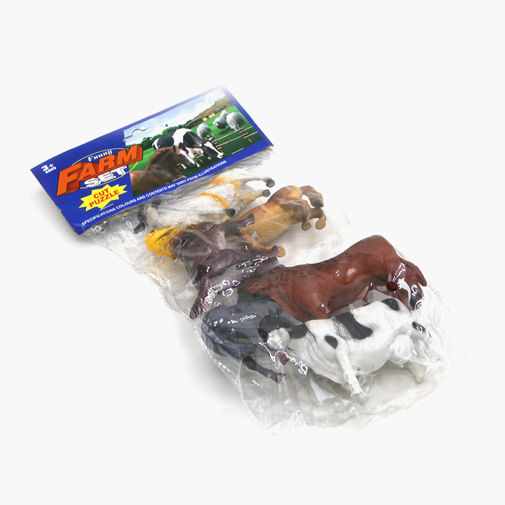 Farm Animal Pack of 6 - Multi Color, Animal Toys, Chase Value, Chase Value