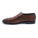 Eminent Comfortable Slip-On Leather Moccasins - Mustard, Men's Formal Shoes, Eminent, Chase Value