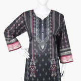 Women's Printed Lawn 3Pcs Suit - Black, Women Shalwar Suits, Chase Value, Chase Value
