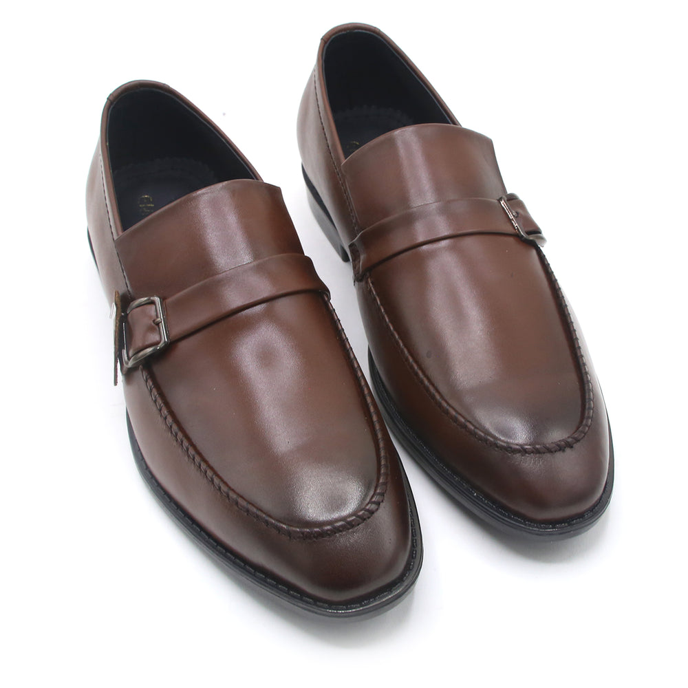 Eminent Comfortable Slip-On Leather Moccasins - Mustard, Men's Formal Shoes, Eminent, Chase Value