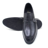 Eminent Comfortable Slip-On Leather Moccasins - Black, Men's Formal Shoes, Eminent, Chase Value