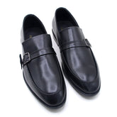 Eminent Comfortable Slip-On Leather Moccasins - Black, Men's Formal Shoes, Eminent, Chase Value