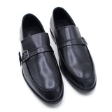 Eminent Comfortable Slip-On Leather Moccasins - Black, Men's Formal Shoes, Eminent, Chase Value
