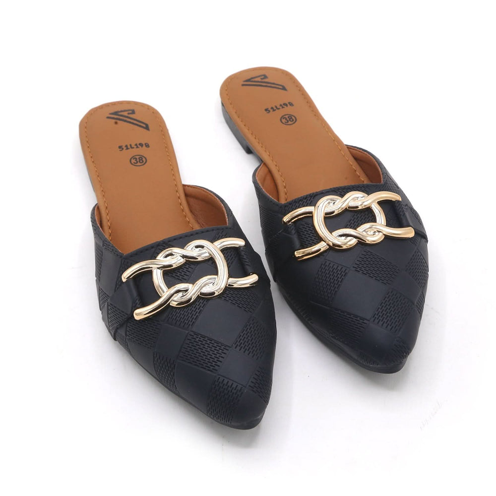 Women's Backless Pump - Black, Women Backless Pumps, Chase Value, Chase Value