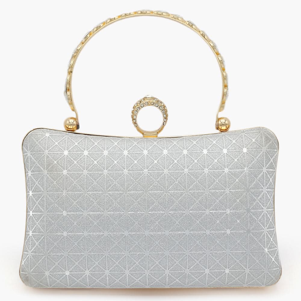 Bridal Clutch - Silver, Women Clutches, Chase Value, Chase Value