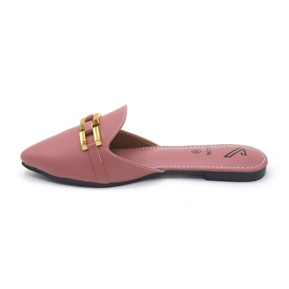 Valuable Women's Backless Pump - Peach, Women Backless Pumps, Chase Value, Chase Value