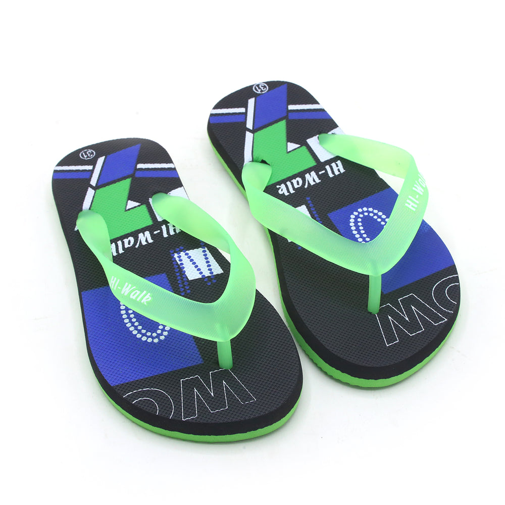 Boys Flip Flop Slipper - Green, Boys Slippers, Chase Value, Chase Value