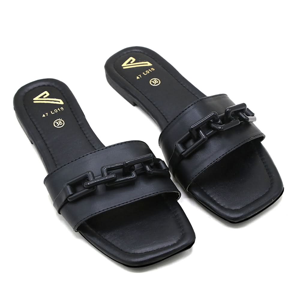 Ladies Slipper - Black, Women Slippers, Chase Value, Chase Value