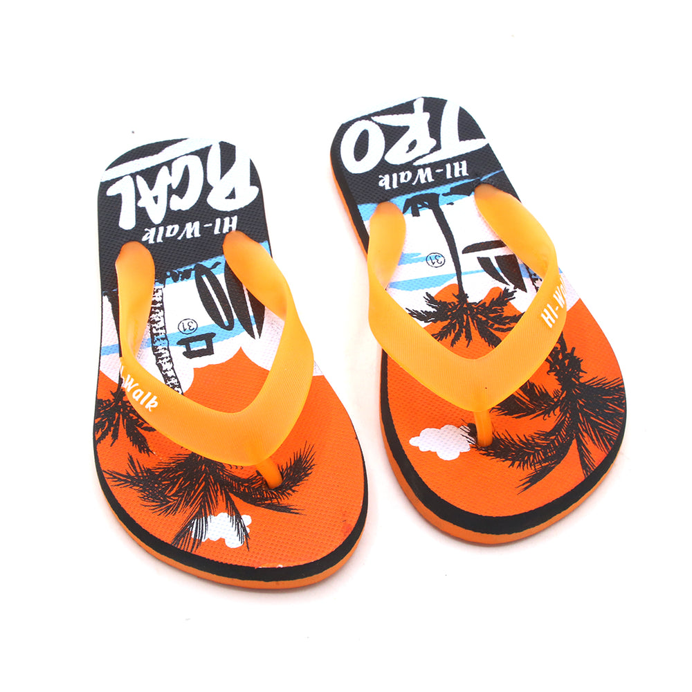 Boys Flip Flop Slipper - Orange, Boys Slippers, Chase Value, Chase Value