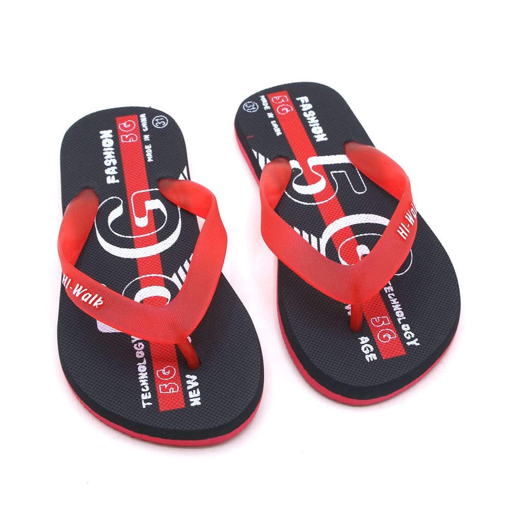 Boys Flip Flop Slipper - Red, Boys Slippers, Chase Value, Chase Value