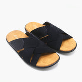 Men's Slipper - Black, Men's Slippers, Chase Value, Chase Value