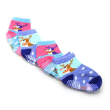 Girls Silicon Sock Pack of 4 - Multi Color, Girls Socks, Chase Value, Chase Value