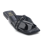 Valuable Open-Toe Slipper - Black, Women Slippers, Chase Value, Chase Value
