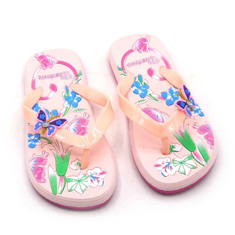 Girls Flip Flop Slipper - Peach, Girls Slippers, Chase Value, Chase Value