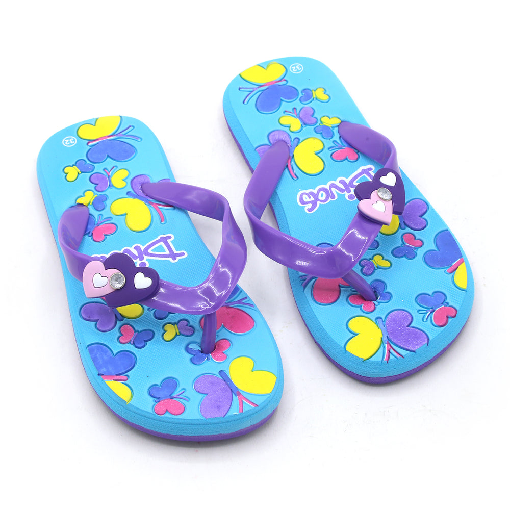 Girls Flip Flop Slipper - Purple, Girls Slippers, Chase Value, Chase Value