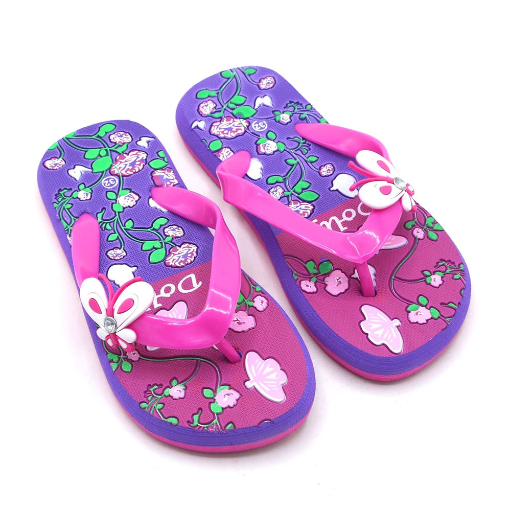 Girls Flip Flop Slipper - Dark Pink, Girls Slippers, Chase Value, Chase Value