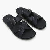 Men's Slipper - Black, Men's Slippers, Chase Value, Chase Value