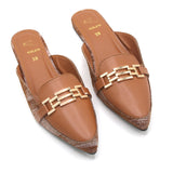 Women's Backless Pump - Mustard, Women Backless Pumps, Chase Value, Chase Value