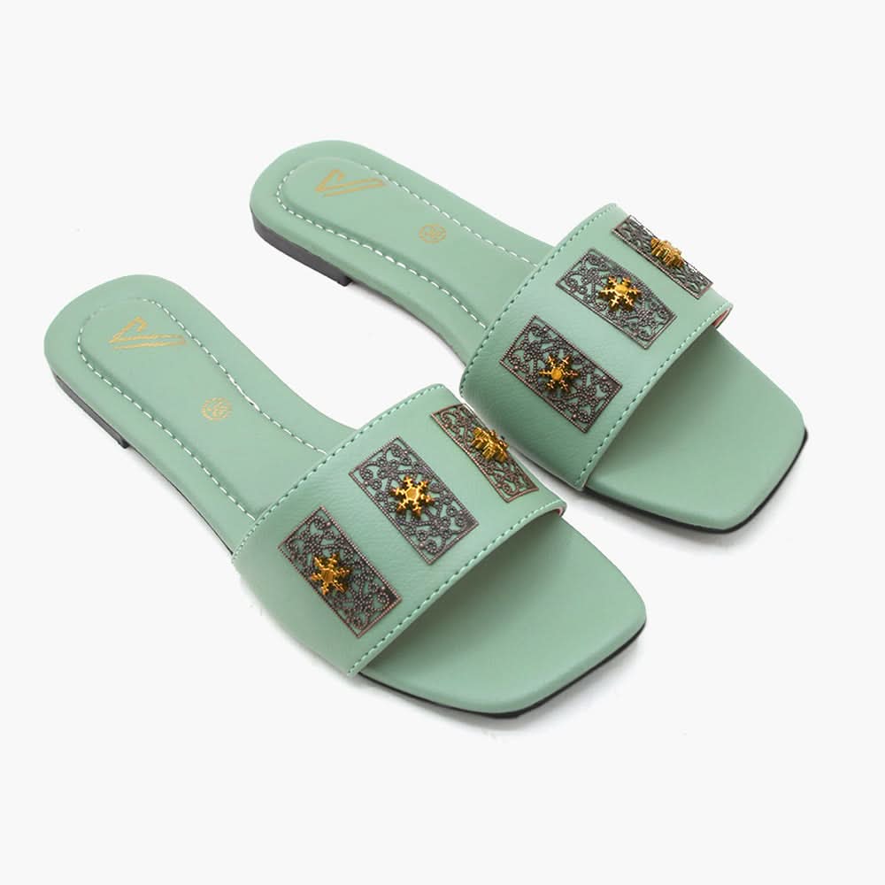 Women's Slipper - Green, Women Slippers, Chase Value, Chase Value