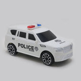 Police Jeep Law & Order Friction Toy For Young - White, Die-Cast Model Car, Chase Value, Chase Value
