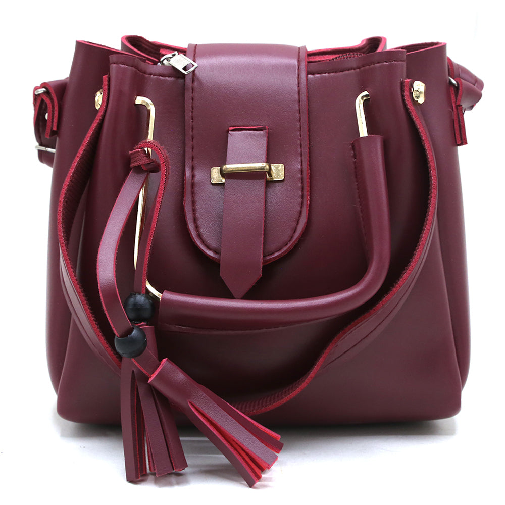 Women's Shoulder Bag - Maroon, Women Bags, Chase Value, Chase Value