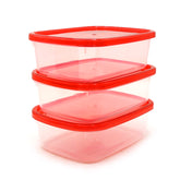 Crisper 3Pc Bowl Pack Small - Red, Storage Boxes, Chase Value, Chase Value