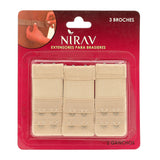 Women's Bra 3-Hook Extension Pack Of 3 - Skin, Women Steps & Extenstion Hook, Chase Value, Chase Value