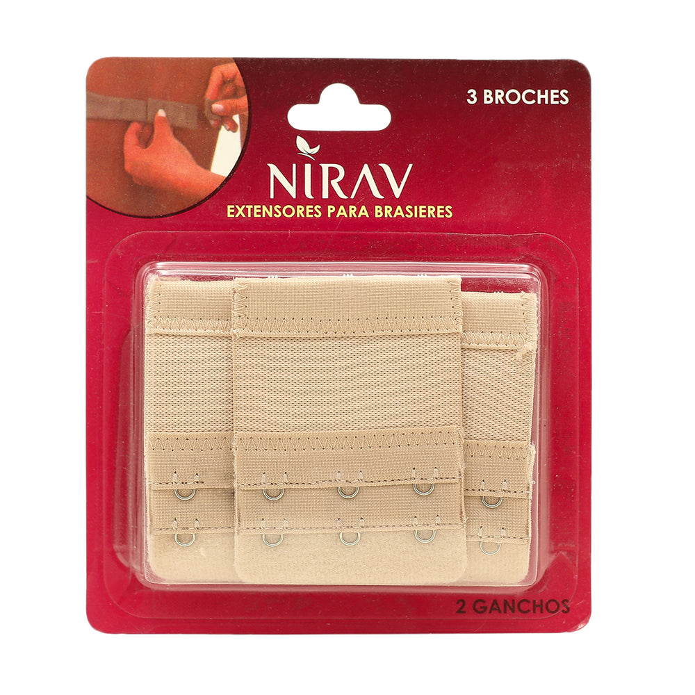 Women's Bra 3-Hook Extension Pack Of 3 - Skin, Women Steps & Extenstion Hook, Chase Value, Chase Value