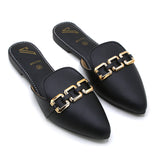 Valuable Women's Backless Pump - Black, Women Backless Pumps, Chase Value, Chase Value