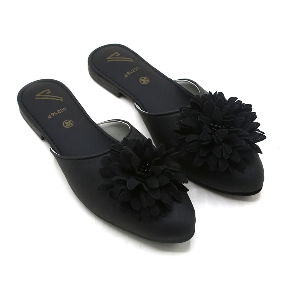 Valuable Women's Backless Pump - Black, Women Backless Pumps, Chase Value, Chase Value