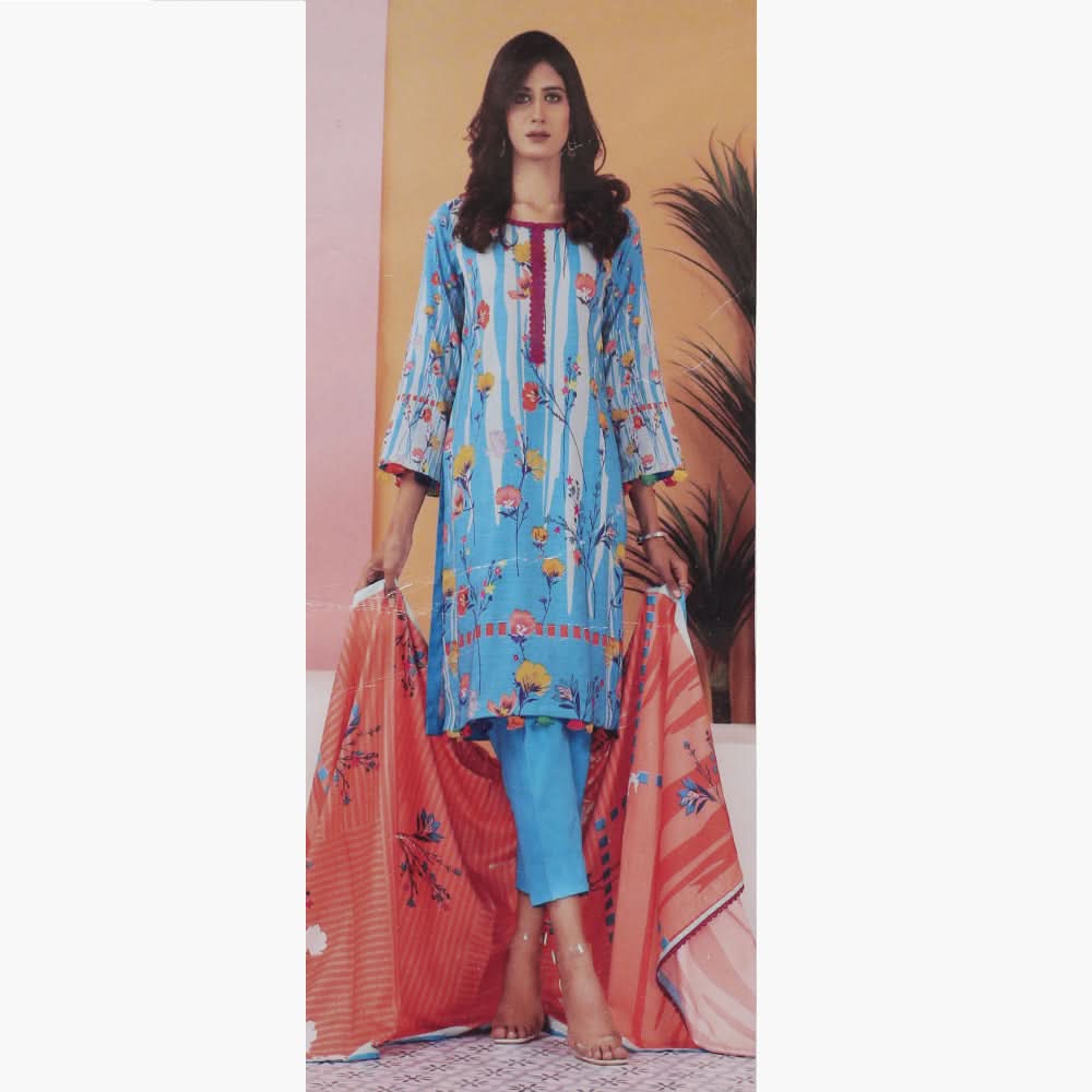 Regalia Digital Printed Linen 3-Piece Suit V-1 - 6, Women, 3Pcs Shalwar Suit, Regalia Textiles, Chase Value
