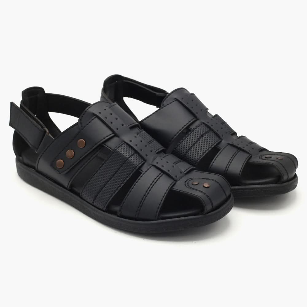Men's Roman Sandal - Black, Men's Sandals, Chase Value, Chase Value